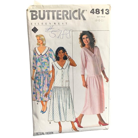 Butterick 4813 Eileen West Misses Dress Sewing Pattern Sz 6-8-10 - uncut - Picture 1 of 2